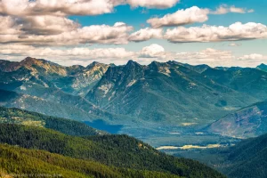 The edge of the Cabinet Mountain Range in the Kootenai National Forest, Montana.