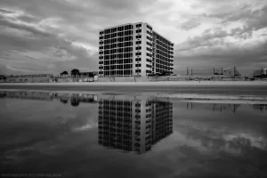An abandoned building on the Florida coast.