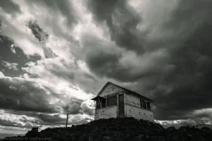 The historic fire lookout on top of Northwest Peak in the Kootenai National Forest.