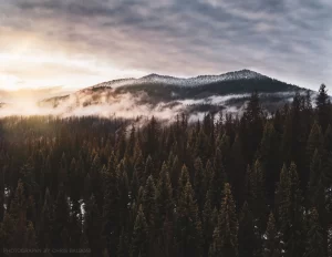 Grizzly Point as winter sets in on the Yaak Valley. Kootenai National Forest, Montana.